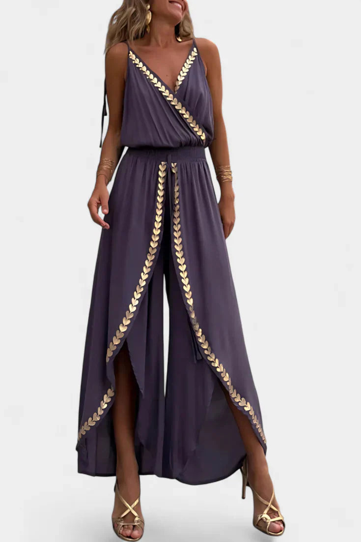 Ophélie | Dress with Golden Details and Open Legs