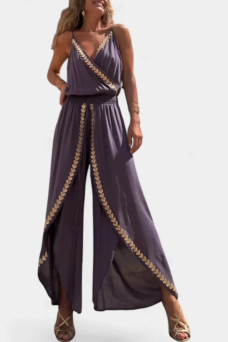 Ophélie | Dress with Golden Details and Open Legs