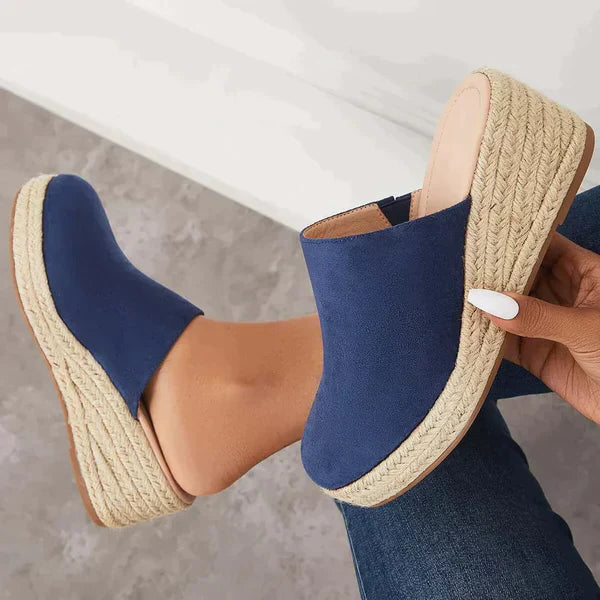 Marga™ | Elegante sandalen met gevlochten sleehak