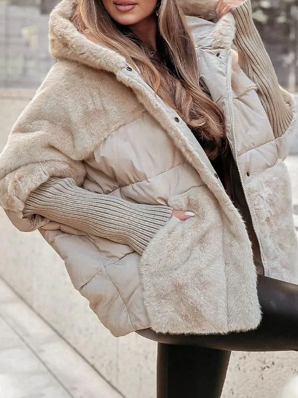 Women's hooded bomber jacket