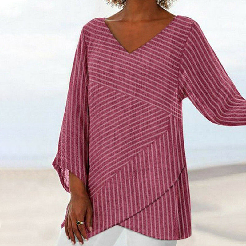 Linda | Casual Relaxed Fit V-Neck Top
