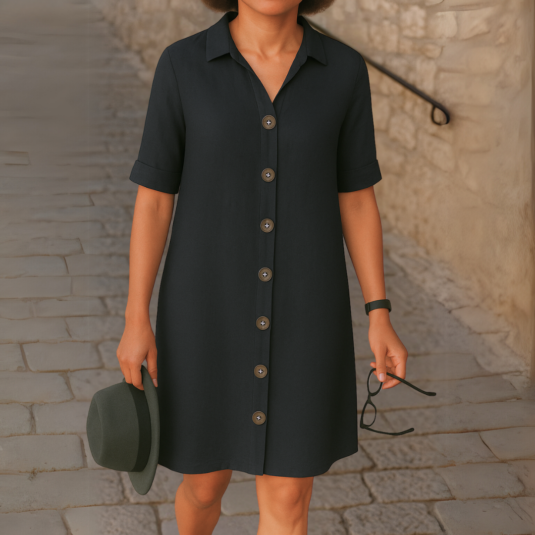 Ria™ | Elegant long shirt dress