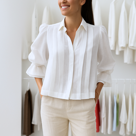 Nora™ | Elegant pleated blouse