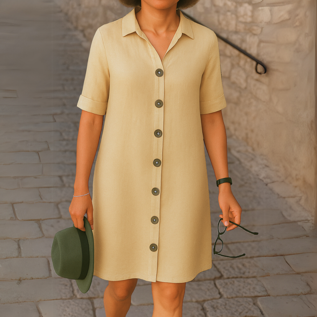Ria™ | Elegant long shirt dress