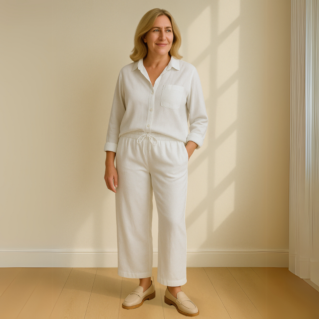 Yvonne | 2-delige set - Blouse & wijde broek