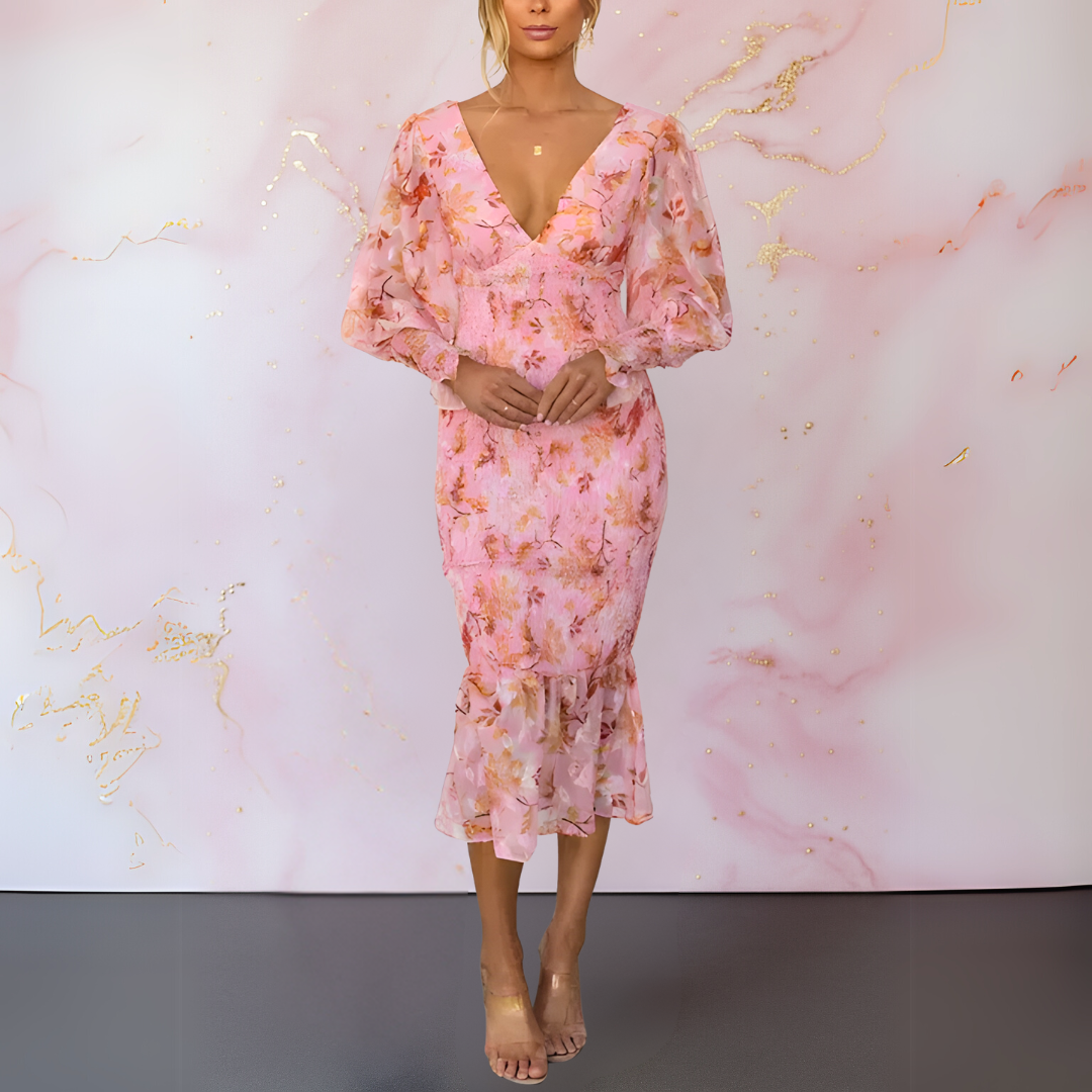 Ella™ | Elegante bloemen jurk