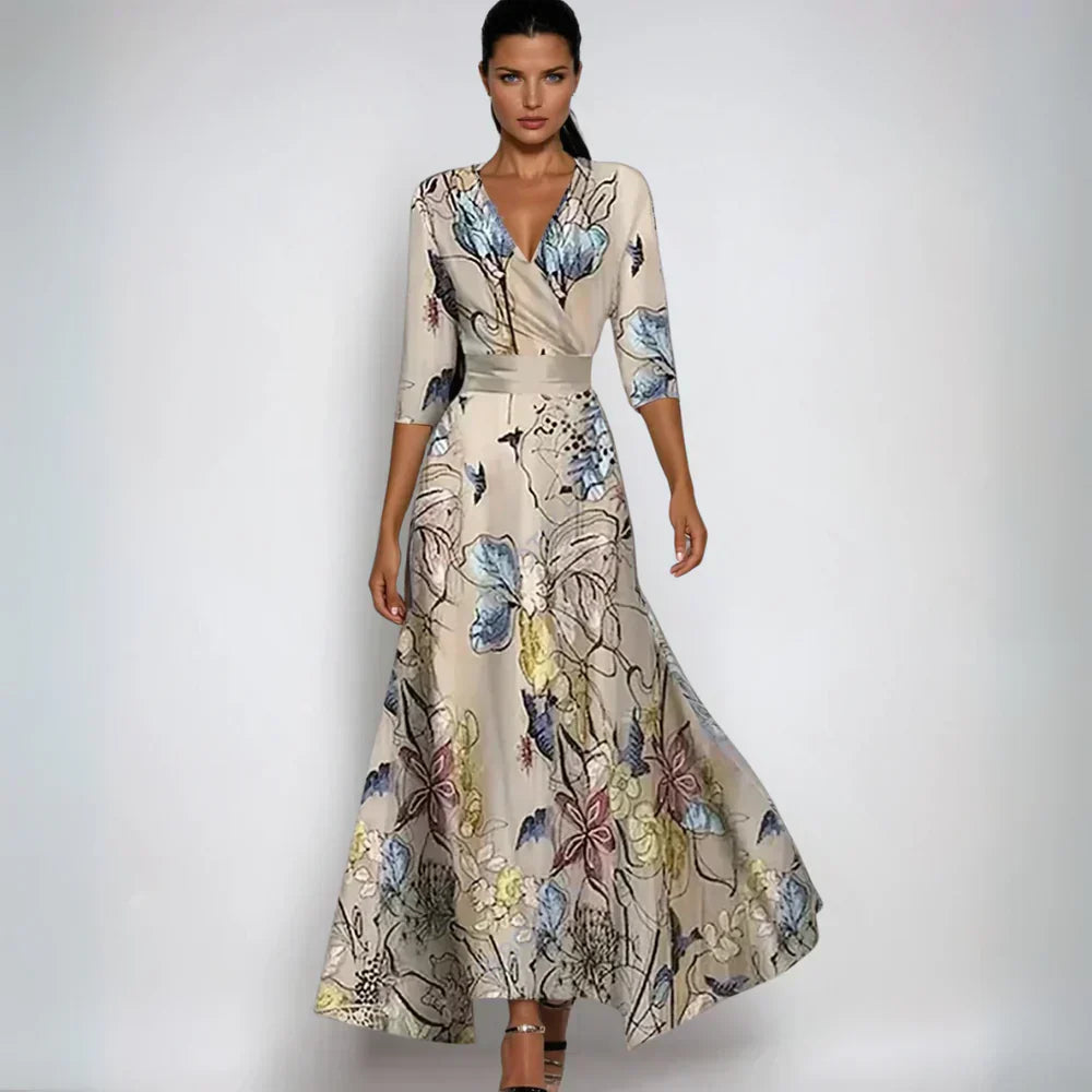 Danielle | Elegant Floral Print Maxi Dress