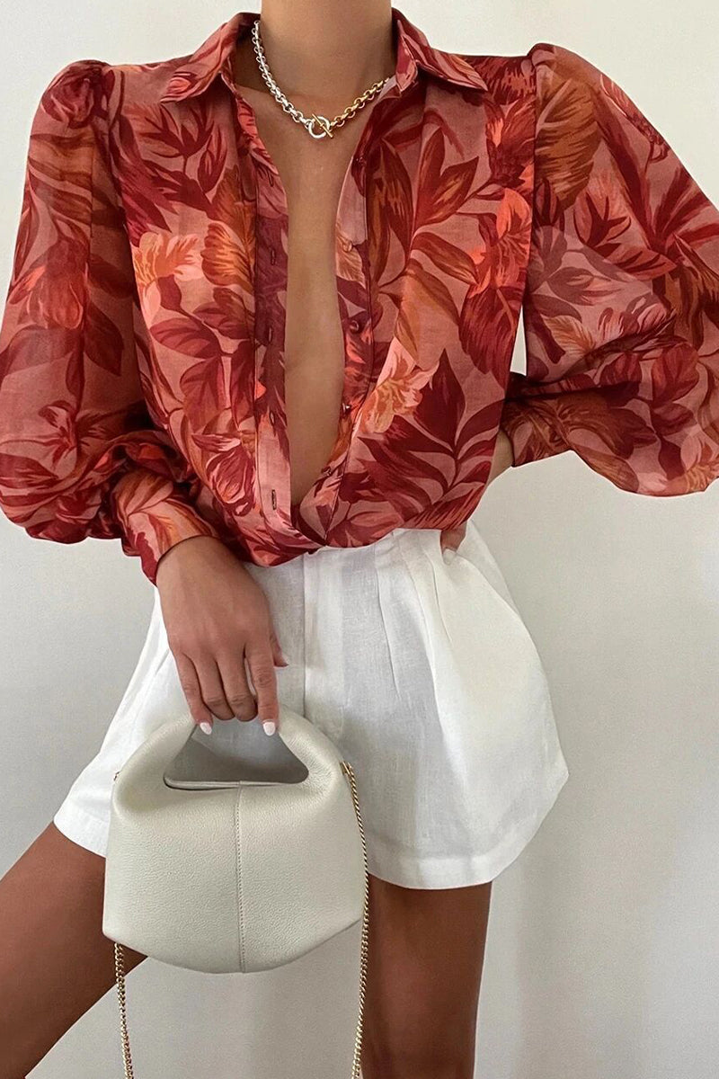 Daisy | Elegant Long Sleeve Button-Front Blouse