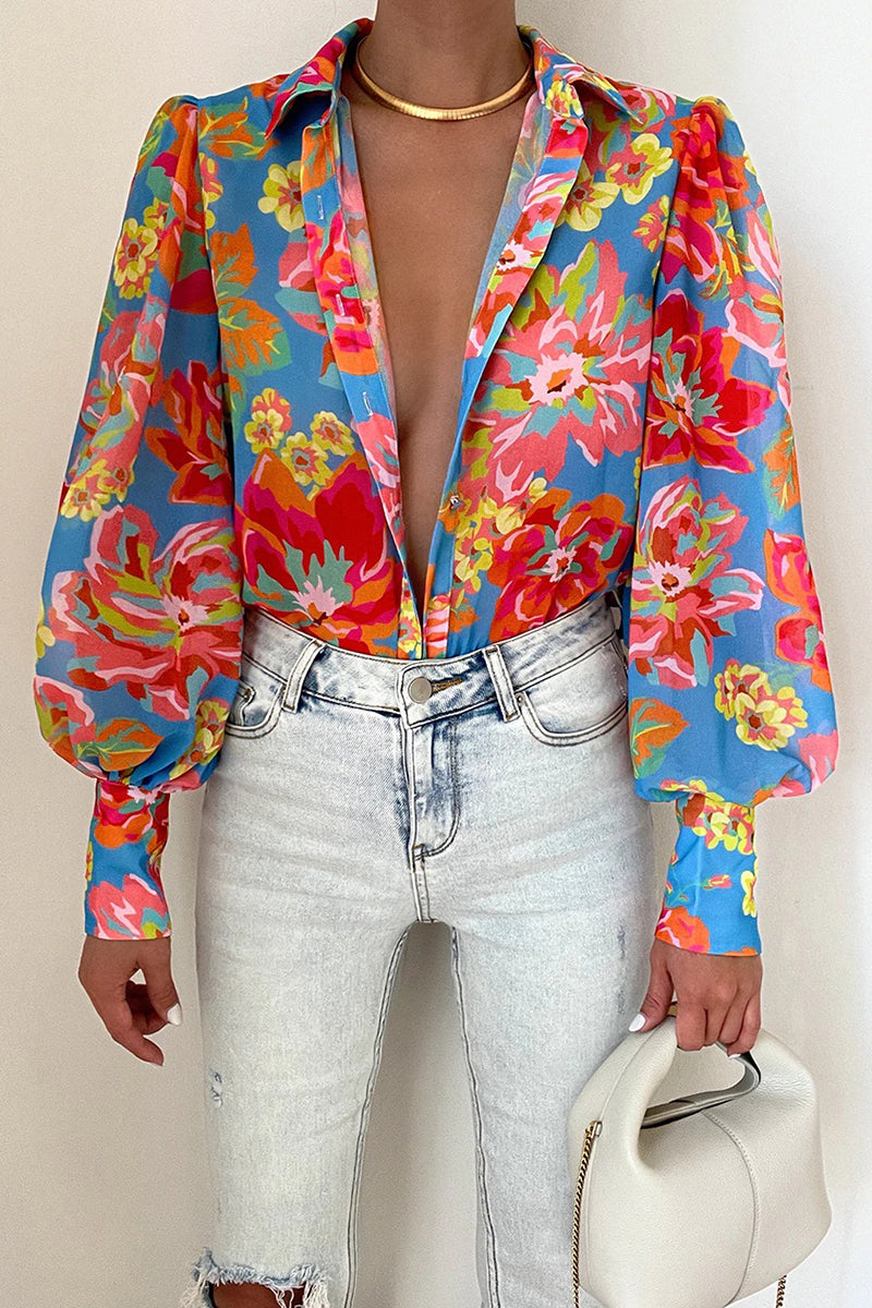 Daisy | Elegant Long Sleeve Button-Front Blouse
