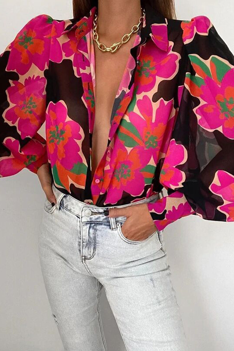 Daisy | Elegant Long Sleeve Button-Front Blouse