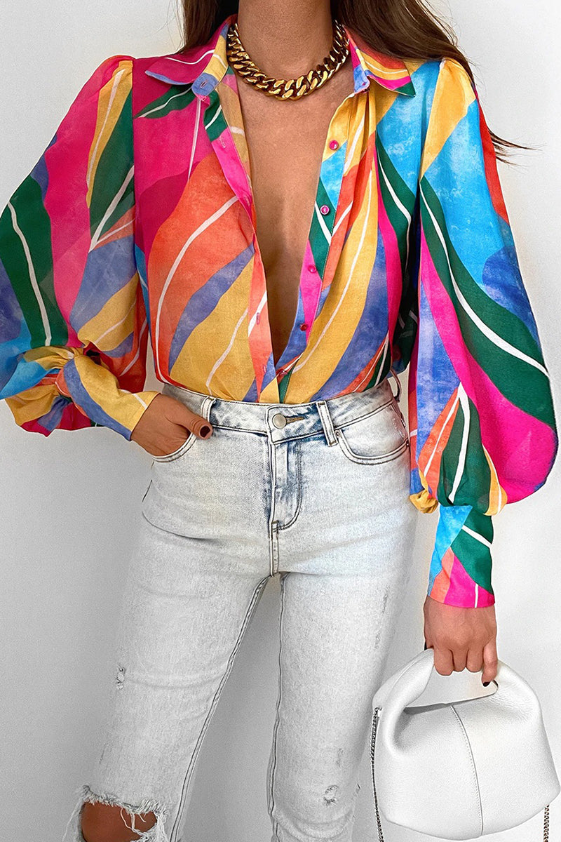 Daisy | Elegant Long Sleeve Button-Front Blouse