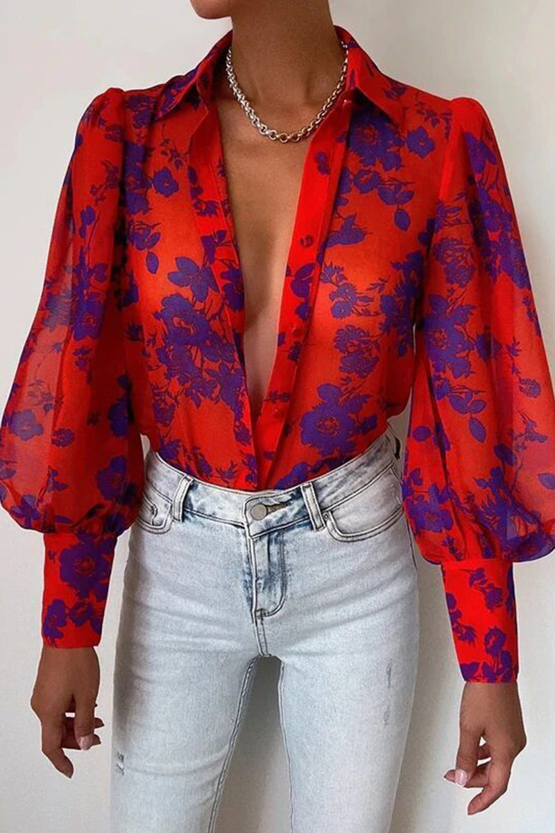 Daisy | Elegant Long Sleeve Button-Front Blouse