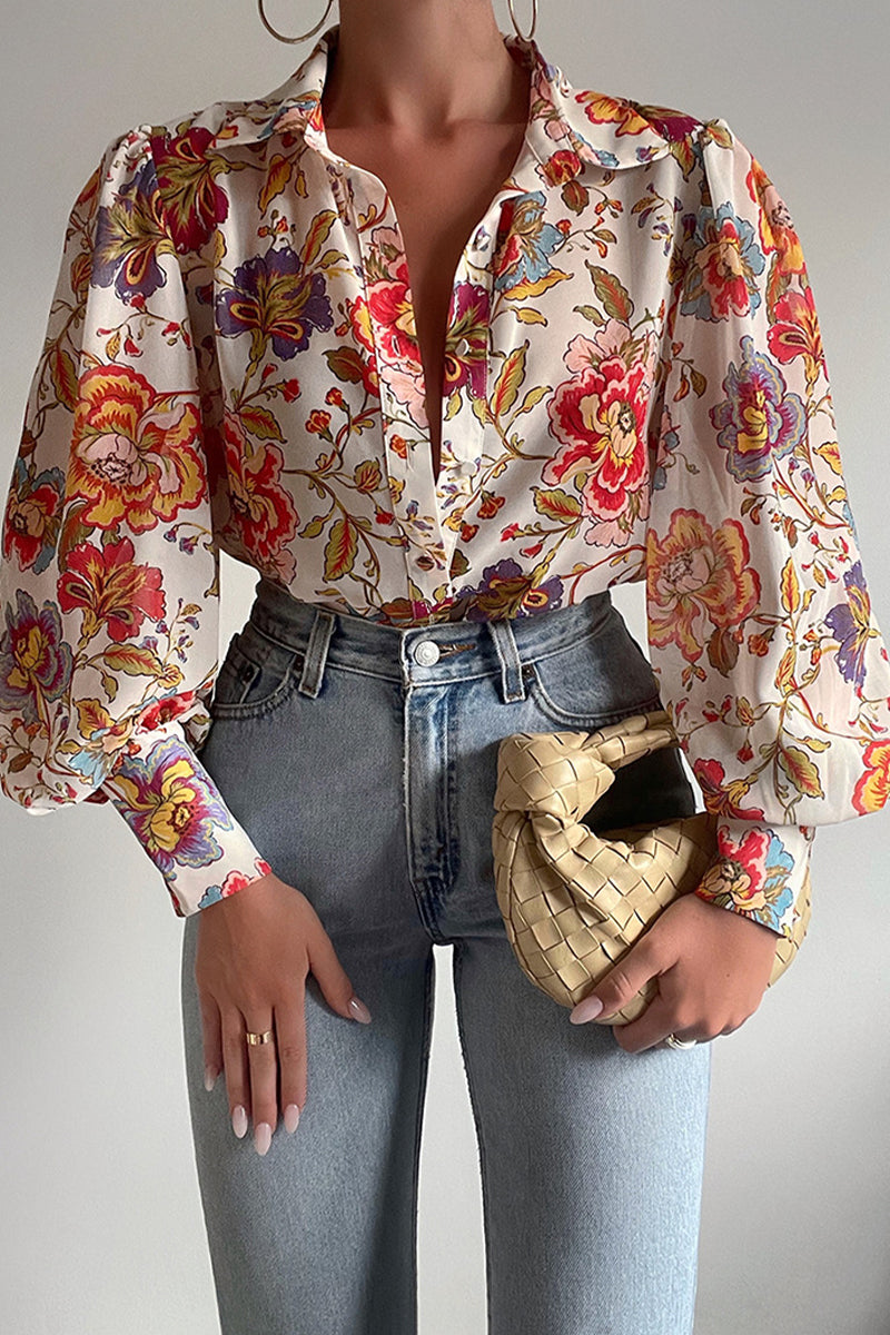 Daisy | Elegant Long Sleeve Button-Front Blouse