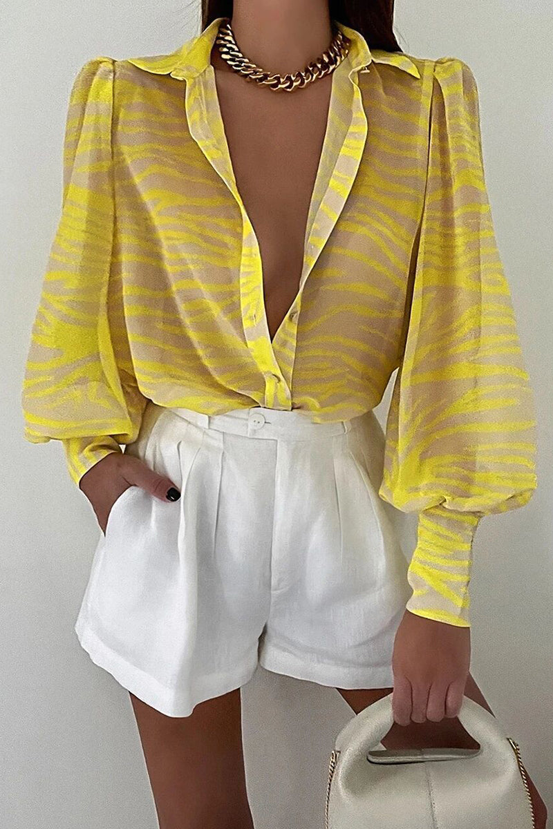 Daisy | Elegant Long Sleeve Button-Front Blouse