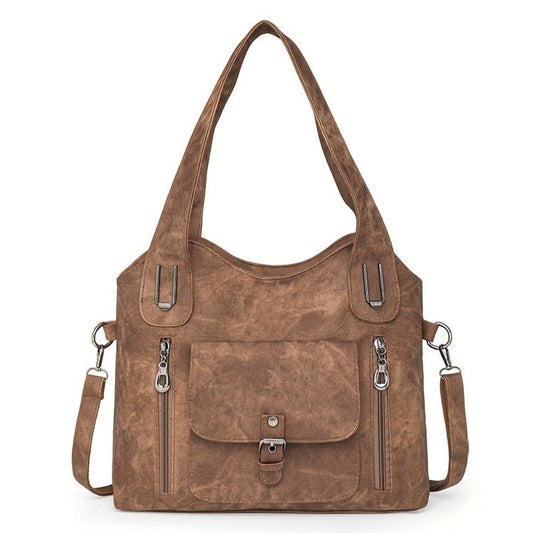 Bonnie | Casual Zip Pocket Tote Bag