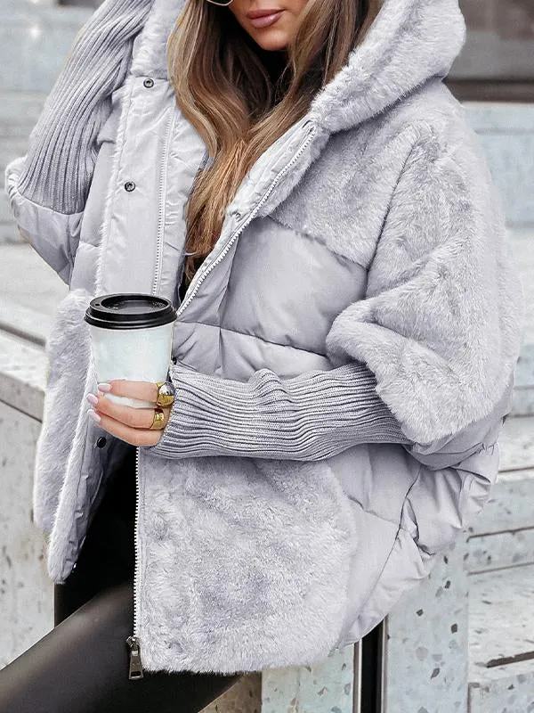 Women's hooded bomber jacket
