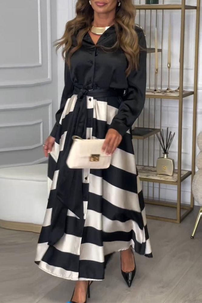 Elisa™ | Gestreepte Jurk