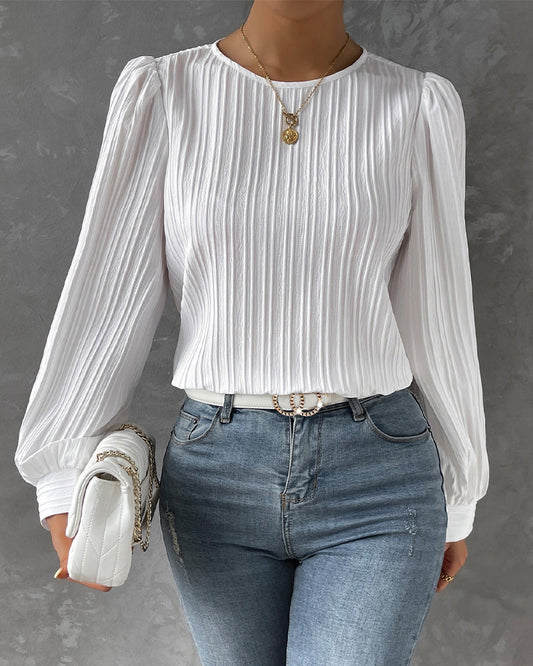 Bianca™ | Elegant blouse with long lantern sleeves