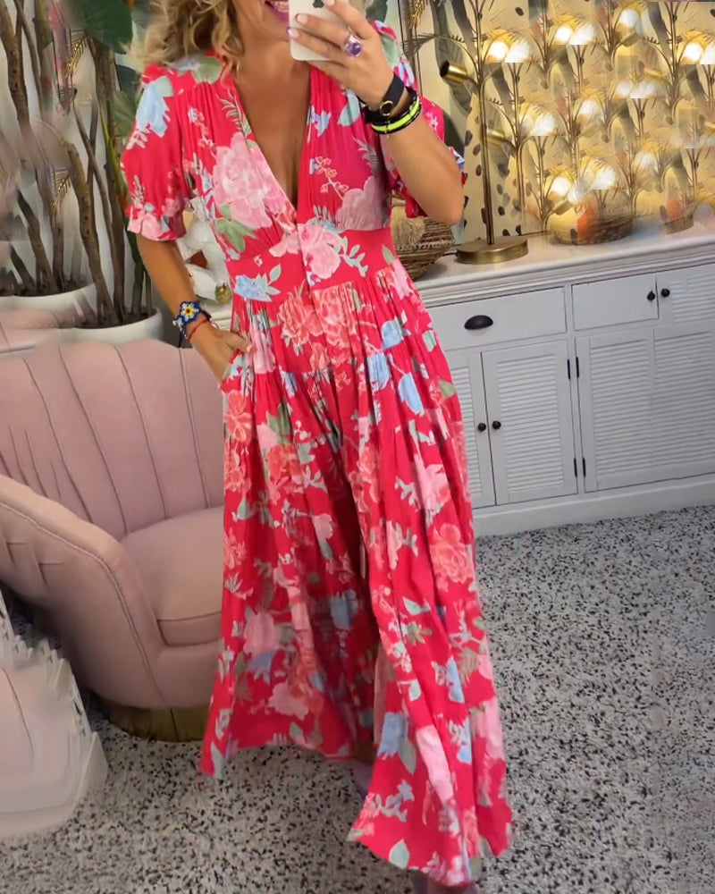 Sierra | Elegant Maxi Floral Dress