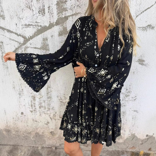 Marieke™ | Elegant dress with lantern sleeves