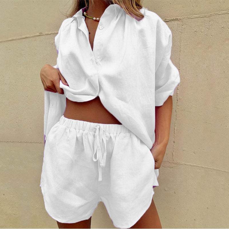Monique™ | Elegante Blouse en Korte Broek Set