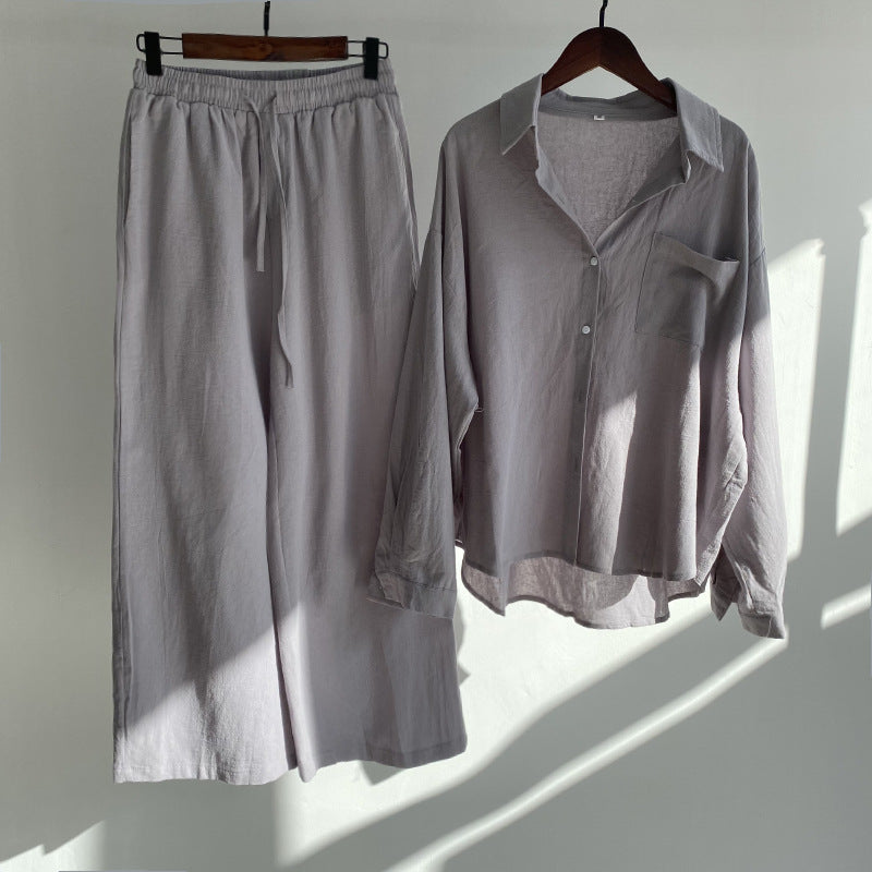 Yvonne | 2-delige set - Blouse & wijde broek