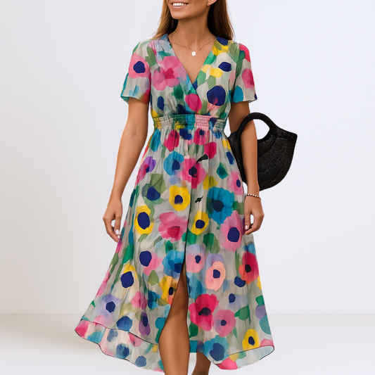 Bianca™ | Elegant Maxi Dress with V-Neckline