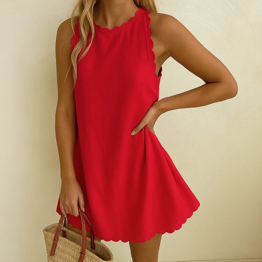 Emma™ | Chique Jurk met Golvende Rand