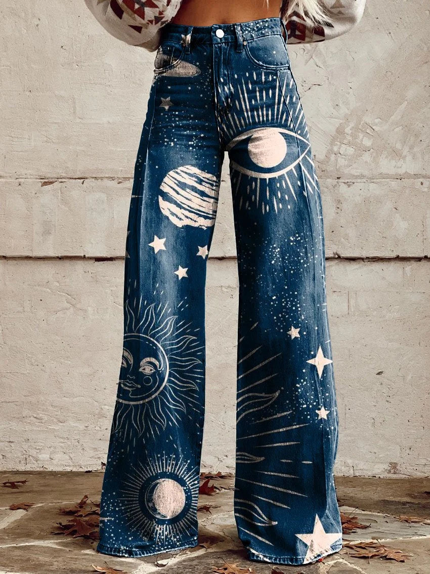 Donna | High Waist Cosmic Wide Jeans