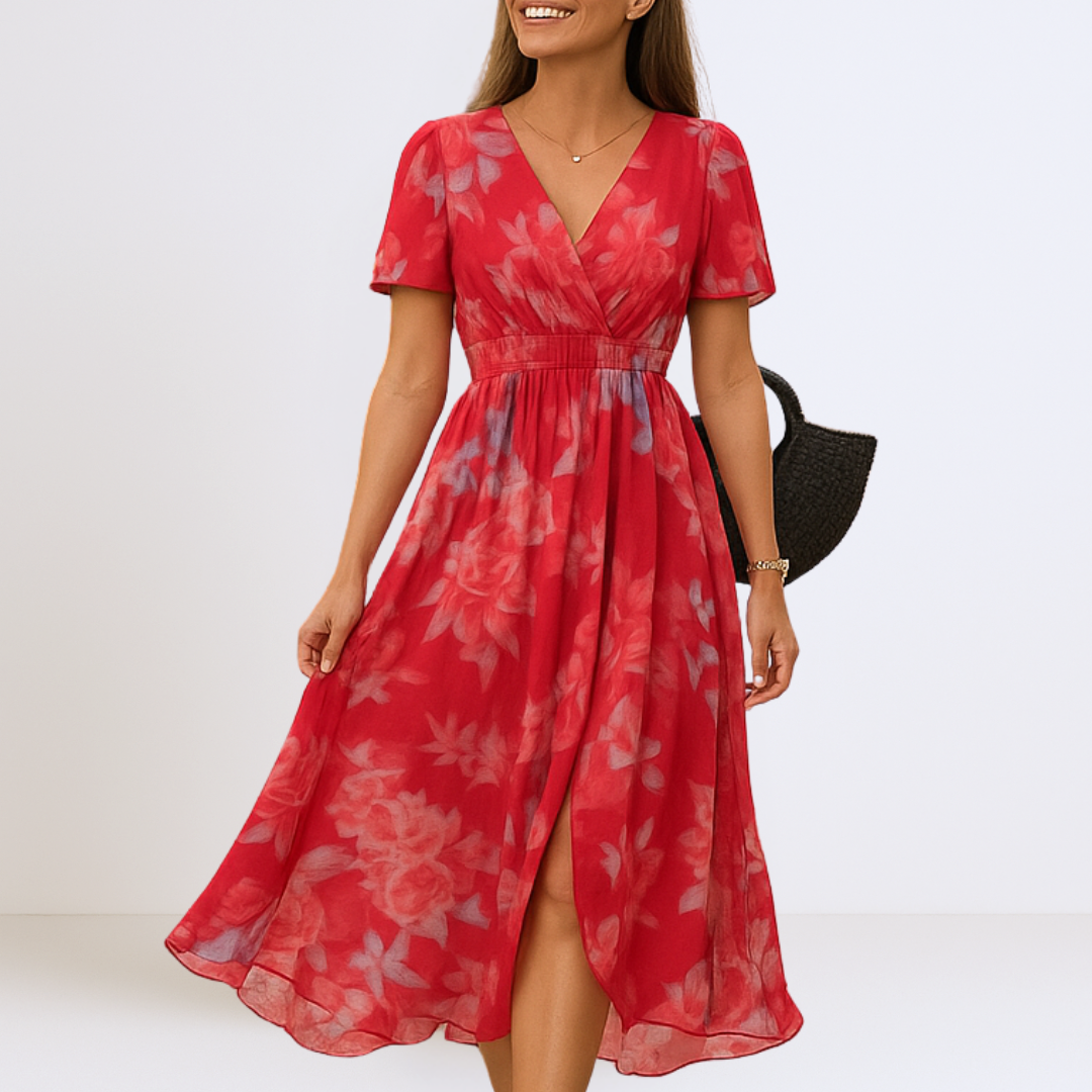 Bianca™ | Elegant Maxi Dress with V-Neckline