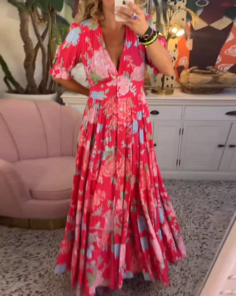 Sierra | Elegant Maxi Floral Dress