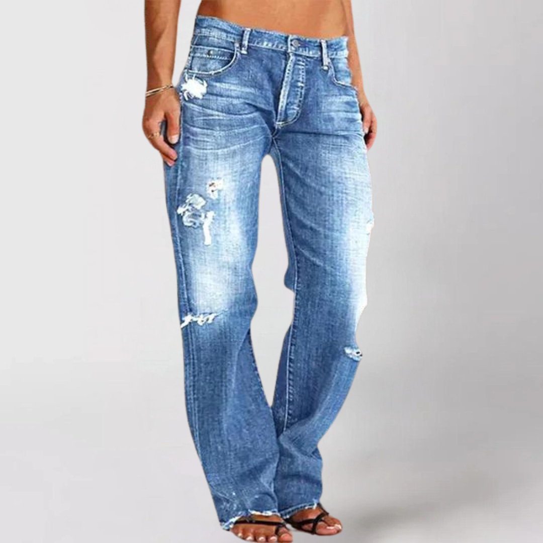 Viktoria - Loose, wide denim jeans for women