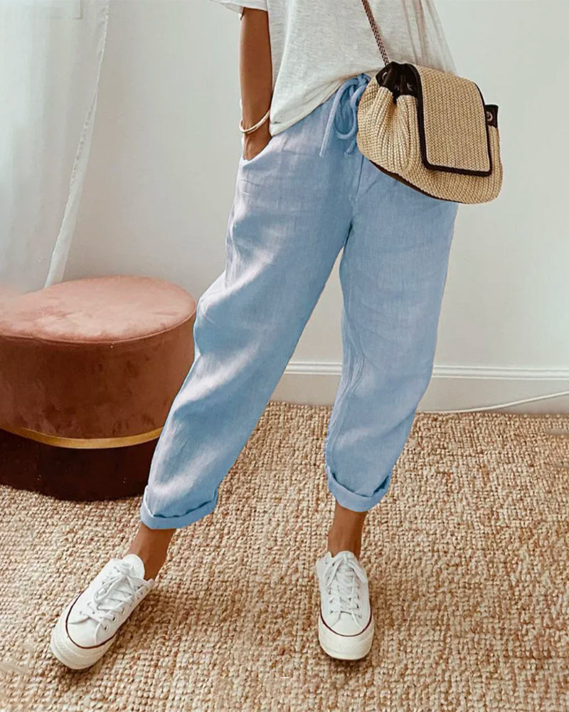 Tineke™ | Casual linnenbroek