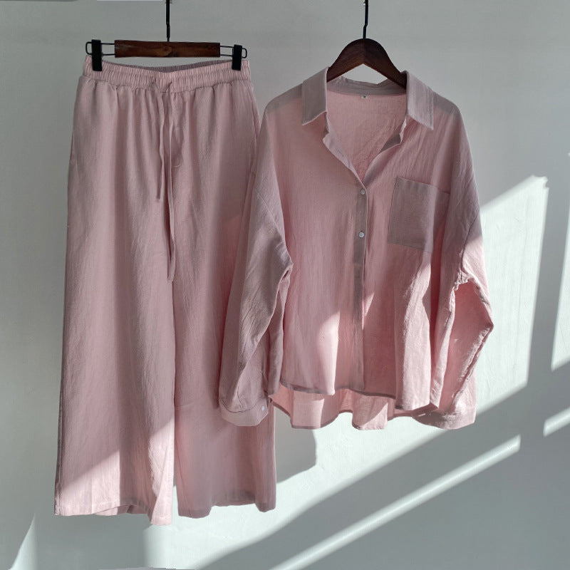 Yvonne | 2-delige set - Blouse & wijde broek