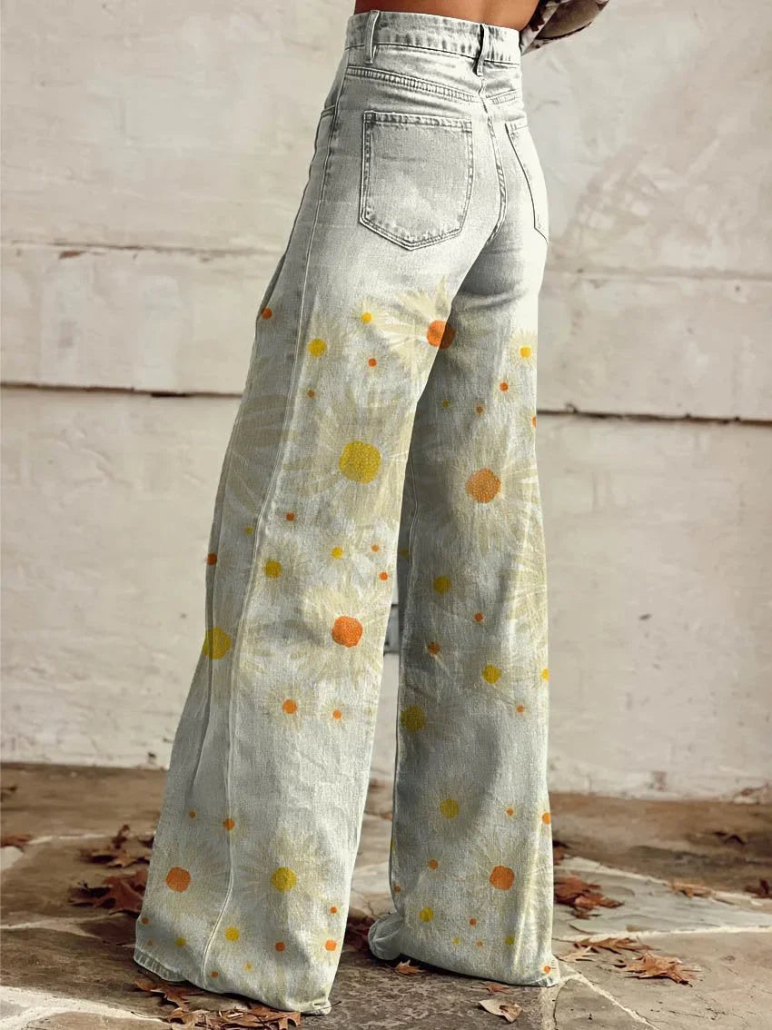 Anastasia | Stylish Wide-Leg Floral Pants