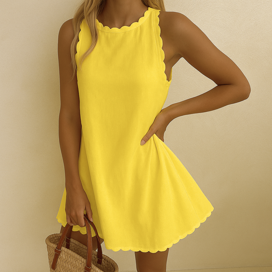 Emma™ | Chique Jurk met Golvende Rand