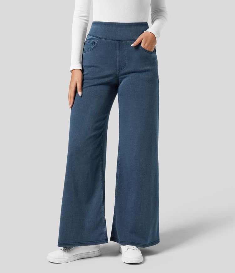 Evie™ | Comfy Elastische Broek met Hoge Taille