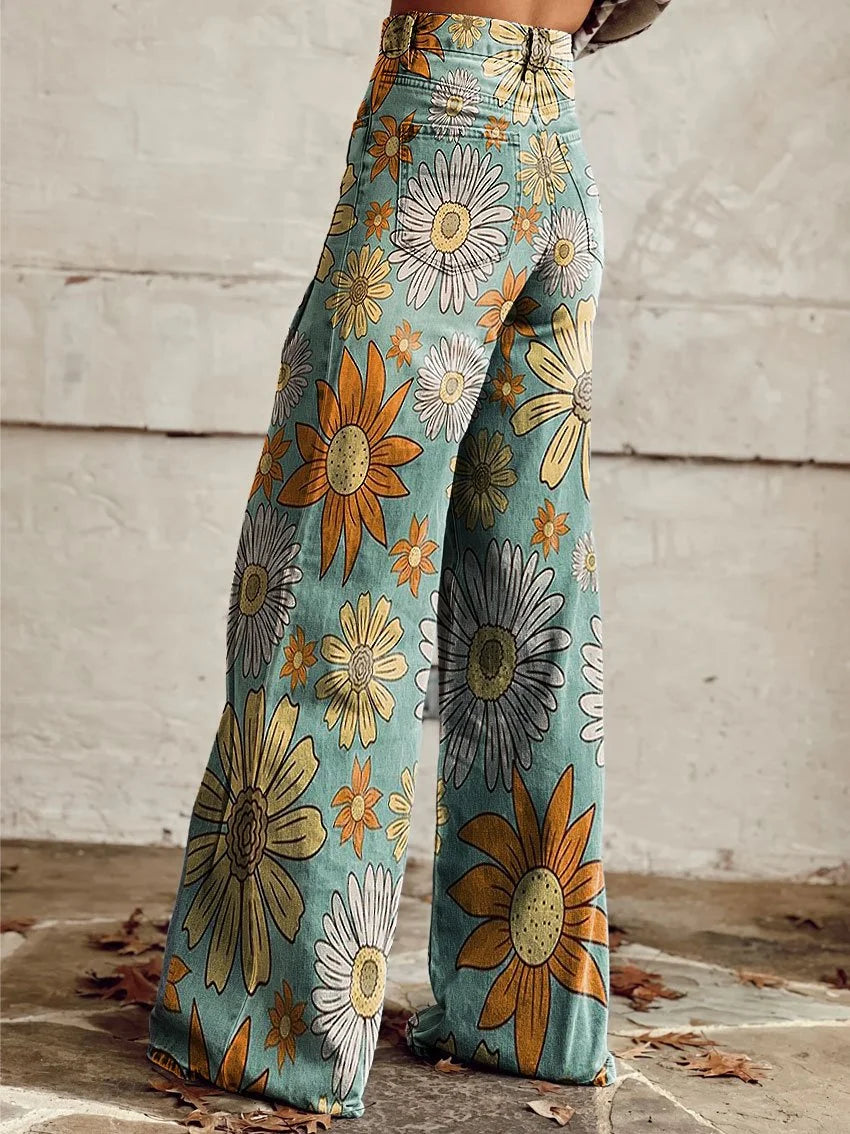 Amelia | Wide-Leg Floral Print Pants