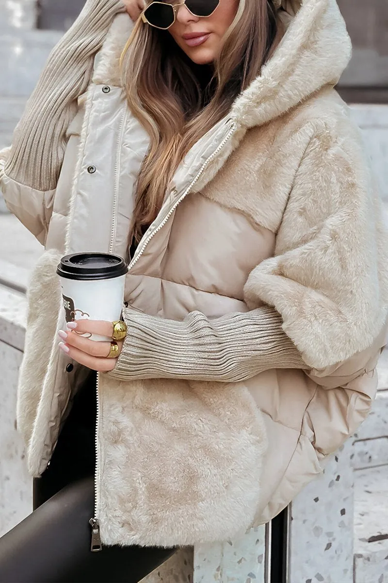 Women's hooded bomber jacket