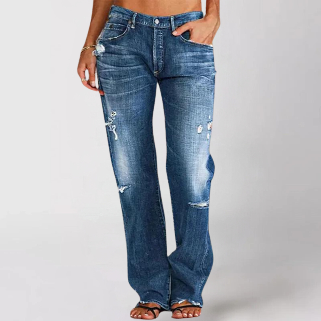 Viktoria - Loose, wide denim jeans for women