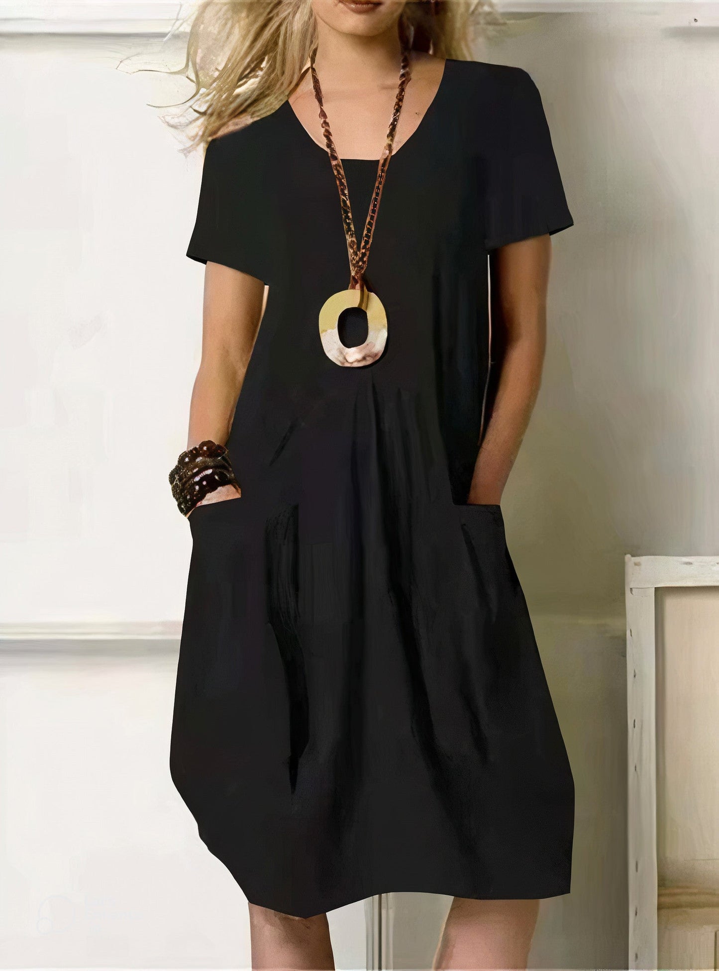 Brandy | Soft Pocket Pleat Day Dress