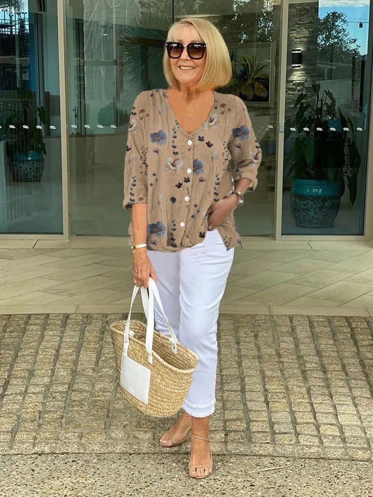 Marloes™ | Elegante blouse met bloemen