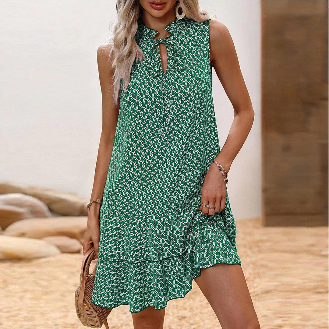 Linda™ | Elegante mouwloze jurk met V-hals