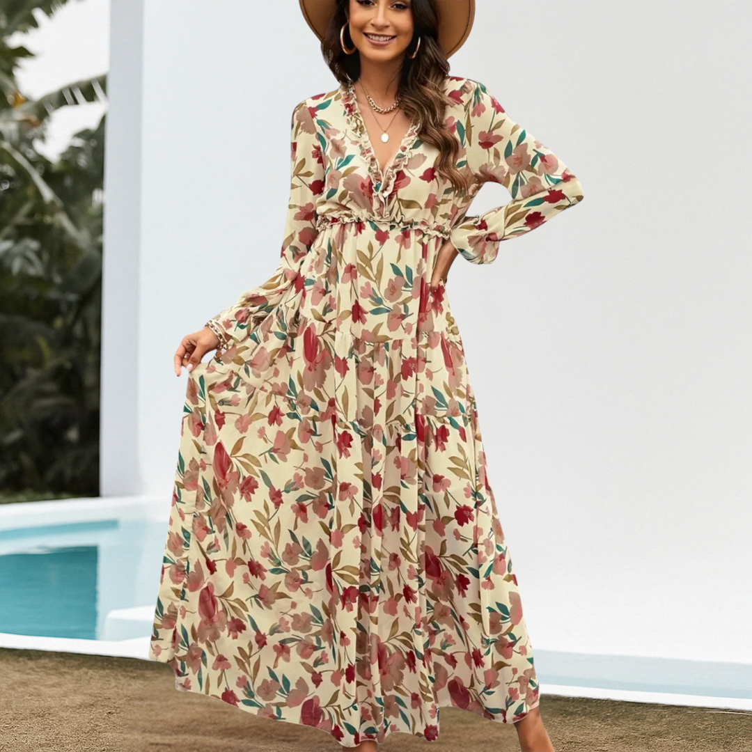 Helga™ | Elegante Bloemen Jurk