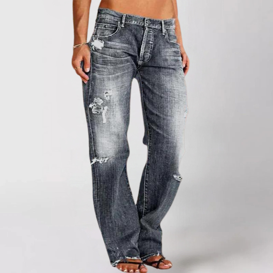 Viktoria - Loose, wide denim jeans for women
