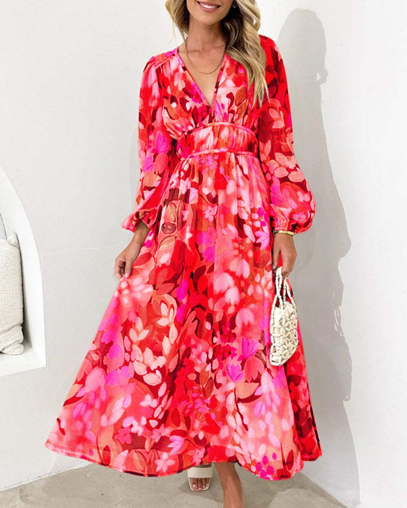 Christel | Elegante Bloemenprint Jurk