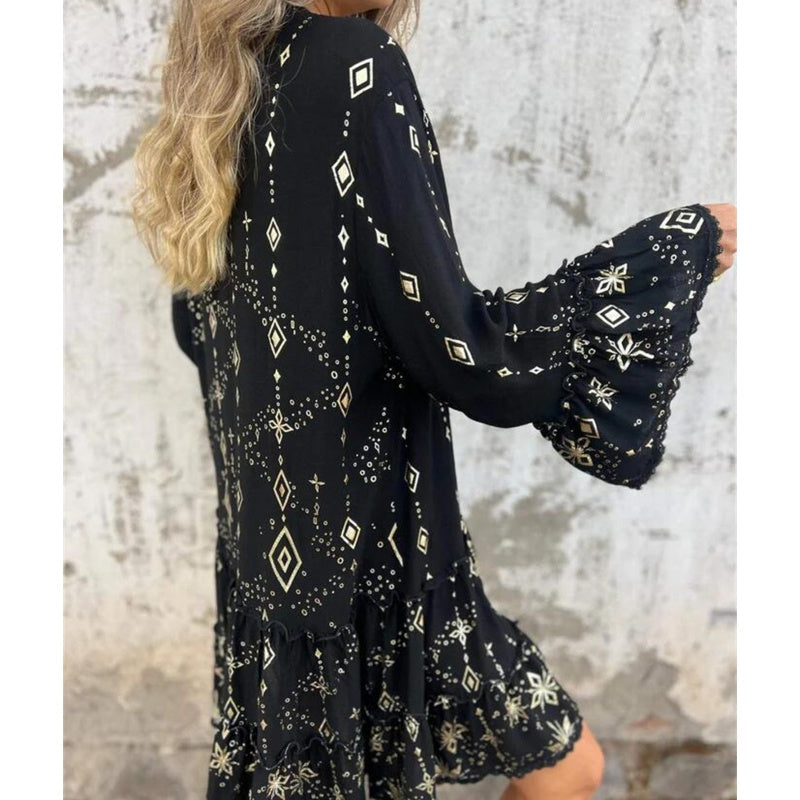 Marieke™ | Elegante jurk met lantaarnmouwen