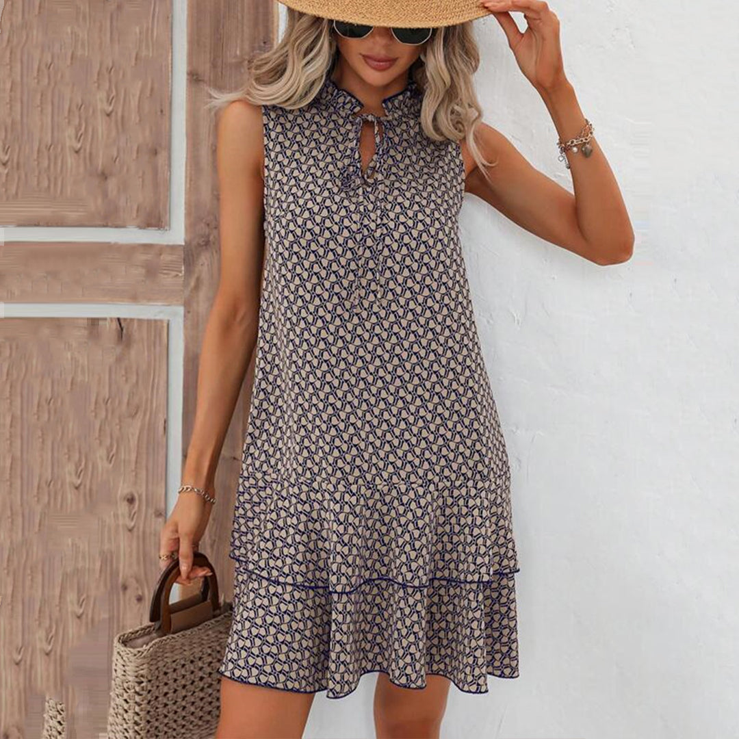 Linda™ | Elegante mouwloze jurk met V-hals