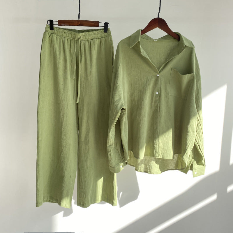 Yvonne | 2-delige set - Blouse & wijde broek