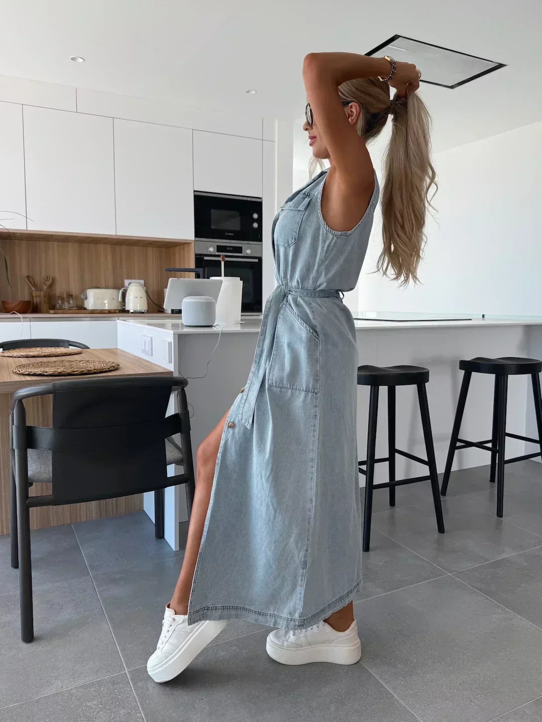 Paige | Casual Denim Button Dress